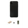 MARSİLYAN™- iPhone 11 Pro Max Kılıf Kozmos Yansıma Özel Seri - Siyah Joko Magic 5D Hayalet Cam + Renkli Kamera Lens Koruma Cam - PE
