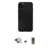 MARSİLYAN™- iPhone 11 Pro Max Kılıf Kozmos Yansıma Özel Seri - Siyah Joko Magic 5D Hayalet Cam + Pers Alüminyum Kamera Lens - SH