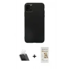 MARSİLYAN™- iPhone 11 Pro Max Kılıf Kozmos Yansıma Özel Seri - Siyah Mat Seramik Nano Ekran Koruyucu + Kamera Lens Koruma Cam - SF
