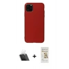MARSİLYAN™- iPhone 11 Pro Max Kılıf Kozmos Yansıma Özel Seri - Siyah Mat Seramik Nano Ekran Koruyucu + Kamera Lens Koruma Cam - SF