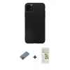 MARSİLYAN™- iPhone 11 Pro Max Kılıf Kozmos Yansıma Özel Seri - Siyah Mat Seramik Nano Ekran Koruyucu + Shine Kamera Lens Koruma Cam - PE