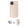 MARSİLYAN™- iPhone 11 Pro Max Kılıf Kozmos Yansıma Özel Seri - Siyah Mat Seramik Nano Ekran Koruyucu + Pers Alüminyum Kamera Lens - SH