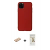 MARSİLYAN™- iPhone 11 Pro Max Kılıf Kozmos Yansıma Özel Seri - Siyah Mat Seramik Nano Ekran Koruyucu + Renkli Kamera Lens Koruma Cam - TU