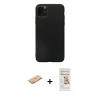 MARSİLYAN™- iPhone 11 Pro Max Kılıf Kozmos Yansıma Özel Seri - Siyah Mat Seramik Nano Ekran Koruyucu + Renkli Kamera Lens Koruma Cam - TU