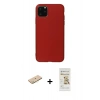 MARSİLYAN™- iPhone 11 Pro Max Kılıf Kozmos Yansıma Özel Seri - Siyah Mat Seramik Nano Ekran Koruyucu + Renkli Kamera Lens Koruma Cam - SI