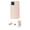MARSİLYAN™- iPhone 11 Pro Max Kılıf Kozmos Yansıma Özel Seri - Siyah Mat Seramik Nano Ekran Koruyucu + Renkli Kamera Lens Koruma Cam - MI