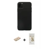 MARSİLYAN™- iPhone 11 Pro Max Kılıf Kozmos Yansıma Özel Seri - Siyah Mat Seramik Nano Ekran Koruyucu + Renkli Kamera Lens Koruma Cam - SI