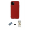 MARSİLYAN™- iPhone 11 Pro Max Kılıf Kozmos Yansıma Özel Seri - Siyah Mat Seramik Nano Ekran Koruyucu + Siyah Shine Kamera Lens Koruma Cam