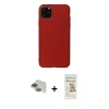MARSİLYAN™- iPhone 11 Pro Max Kılıf Kozmos Yansıma Özel Seri - Siyah Mat Seramik Nano Ekran Koruyucu + Pers Alüminyum Kamera Lens - YL