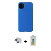 MARSİLYAN™- iPhone 11 Pro Max Kılıf Kozmos Yansıma Özel Seri - Siyah Polymer Nano Ekran Koruyucu + Pers Alüminyum Kamera Lens - LT