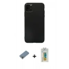 MARSİLYAN™- iPhone 11 Pro Max Kılıf Kozmos Yansıma Özel Seri - Siyah Polymer Nano Ekran Koruyucu + Metal Kamera Lens Koruma Cam - AKYL