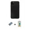MARSİLYAN™- iPhone 11 Pro Max Kılıf Kozmos Yansıma Özel Seri - Siyah Polymer Nano Ekran Koruyucu + Metal Kamera Lens Koruma Cam - GD