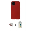 MARSİLYAN™- iPhone 11 Pro Max Kılıf Kozmos Yansıma Özel Seri - Siyah Polymer Nano Ekran Koruyucu + Pers Alüminyum Kamera Lens - KI