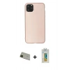 MARSİLYAN™- iPhone 11 Pro Max Kılıf Kozmos Yansıma Özel Seri - Siyah Polymer Nano Ekran Koruyucu + Rainbow Kamera Lens Koruma Cam - YL