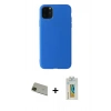 MARSİLYAN™- iPhone 11 Pro Max Kılıf Kozmos Yansıma Özel Seri - Siyah Polymer Nano Ekran Koruyucu + Rainbow Kamera Lens Koruma Cam - YL
