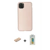 MARSİLYAN™- iPhone 11 Pro Max Kılıf Kozmos Yansıma Özel Seri - Siyah Polymer Nano Ekran Koruyucu + Renkli Kamera Lens Koruma Cam - PE