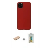 MARSİLYAN™- iPhone 11 Pro Max Kılıf Kozmos Yansıma Özel Seri - Siyah Polymer Nano Ekran Koruyucu + Renkli Kamera Lens Koruma Cam - PE