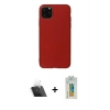 MARSİLYAN™- iPhone 11 Pro Max Kılıf Kozmos Yansıma Özel Seri - Siyah Polymer Nano Ekran Koruyucu + Kamera Lens Koruma Cam - SF