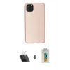 MARSİLYAN™- iPhone 11 Pro Max Kılıf Kozmos Yansıma Özel Seri - Siyah Polymer Nano Ekran Koruyucu + Kamera Lens Koruma Cam - SF