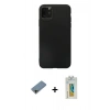 MARSİLYAN™- iPhone 11 Pro Max Kılıf Kozmos Yansıma Özel Seri - Siyah Polymer Nano Ekran Koruyucu + Shine Kamera Lens Koruma Cam - GD