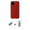 MARSİLYAN™- iPhone 11 Pro Max Kılıf Kozmos Yansıma Özel Seri - Siyah Polymer Nano Ekran Koruyucu + Shine Kamera Lens Koruma Cam - GI