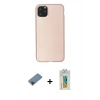MARSİLYAN™- iPhone 11 Pro Max Kılıf Kozmos Yansıma Özel Seri - Siyah Polymer Nano Ekran Koruyucu + Siyah Metal Kamera Lens Koruma Cam