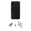MARSİLYAN™- iPhone 11 Pro Max Kılıf Kozmos Yansıma Özel Seri - Siyah Seramik Nano Ekran Koruyucu + Gümüş Shine Kamera Lens Koruma Cam