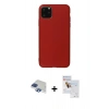 MARSİLYAN™- iPhone 11 Pro Max Kılıf Kozmos Yansıma Özel Seri - Siyah Seramik Nano Ekran Koruyucu + Pers Alüminyum Kamera Lens - LT