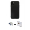 MARSİLYAN™- iPhone 11 Pro Max Kılıf Kozmos Yansıma Özel Seri - Siyah Seramik Nano Ekran Koruyucu + Pers Alüminyum Kamera Lens - LT