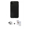 MARSİLYAN™- iPhone 11 Pro Max Kılıf Kozmos Yansıma Özel Seri - Siyah Seramik Nano Ekran Koruyucu + Pers Alüminyum Kamera Lens - SH