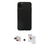 MARSİLYAN™- iPhone 11 Pro Max Kılıf Kozmos Yansıma Özel Seri - Siyah Seramik Nano Ekran Koruyucu + Pers Alüminyum Kamera Lens - KI