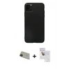 MARSİLYAN™- iPhone 11 Pro Max Kılıf Kozmos Yansıma Özel Seri - Siyah Seramik Nano Ekran Koruyucu + Rainbow Kamera Lens Koruma Cam - YL