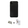 MARSİLYAN™- iPhone 11 Pro Max Kılıf Kozmos Yansıma Özel Seri - Siyah Seramik Nano Ekran Koruyucu + Rainbow Kamera Lens Koruma Cam - GD