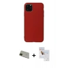 MARSİLYAN™- iPhone 11 Pro Max Kılıf Kozmos Yansıma Özel Seri - Siyah Seramik Nano Ekran Koruyucu + Rainbow Kamera Lens Koruma Cam - YL