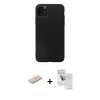 MARSİLYAN™- iPhone 11 Pro Max Kılıf Kozmos Yansıma Özel Seri - Siyah Seramik Nano Ekran Koruyucu + Renkli Kamera Lens Koruma Cam - MI