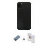 MARSİLYAN™- iPhone 11 Pro Max Kılıf Kozmos Yansıma Özel Seri - Siyah Seramik Nano Ekran Koruyucu + Metal Kamera Lens Koruma Cam - SH