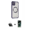 MARSİLYAN™- iPhone 11 Pro Max Kılıf Kutup Modern - Şeffaf 360 Full Body Arka Koruyucu + Şeffaf Kamera Lens Koruma Cam