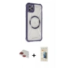 MARSİLYAN™- iPhone 11 Pro Max Kılıf Kutup Modern - Siyah 6D Mat Seramik Hayalet Nano Ekran Koruyucu + Pers Alüminyum Kamera Lens - KI