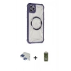 MARSİLYAN™- iPhone 11 Pro Max Kılıf Kutup Modern - Siyah Joko Magic 5D Hayalet Cam + Pers Alüminyum Kamera Lens - LT