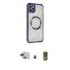 MARSİLYAN™- iPhone 11 Pro Max Kılıf Kutup Modern - Siyah Joko Magic 5D Hayalet Cam + Pers Alüminyum Kamera Lens - YL