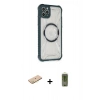 MARSİLYAN™- iPhone 11 Pro Max Kılıf Kutup Modern - Siyah Joko Magic 5D Hayalet Cam + Renkli Kamera Lens Koruma Cam - SI