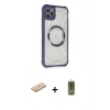 MARSİLYAN™- iPhone 11 Pro Max Kılıf Kutup Modern - Siyah Joko Magic 5D Hayalet Cam + Renkli Kamera Lens Koruma Cam - SI