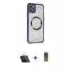 MARSİLYAN™- iPhone 11 Pro Max Kılıf Kutup Modern - Siyah Joko Magic 5D Hayalet Cam + Şeffaf Kamera Lens Koruma Cam