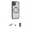 MARSİLYAN™- iPhone 11 Pro Max Kılıf Kutup Modern - Siyah Joko Magic 5D Hayalet Cam + Renkli Kamera Lens Koruma Cam - TU