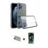 MARSİLYAN™- iPhone 11 Pro Max Kılıf Nova Asil Özel Seri - Şeffaf 360 Full Body Arka Koruyucu + Rainbow Kamera Lens Koruma Cam - GD