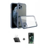 MARSİLYAN™- iPhone 11 Pro Max Kılıf Nova Asil Özel Seri - Şeffaf 360 Full Body Arka Koruyucu + Şeffaf Kamera Lens Koruma Cam