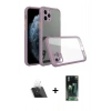MARSİLYAN™- iPhone 11 Pro Max Kılıf Nova Asil Özel Seri - Şeffaf 360 Full Body Arka Koruyucu + Şeffaf Kamera Lens Koruma Cam