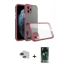 MARSİLYAN™- iPhone 11 Pro Max Kılıf Nova Asil Özel Seri - Şeffaf 360 Full Body Arka Koruyucu + Pers Alüminyum Kamera Lens - SH