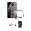 MARSİLYAN™- iPhone 11 Pro Max Kılıf Nova Asil Özel Seri - Şeffaf 360 Full Body Arka Koruyucu + Renkli Kamera Lens Koruma Cam - YL
