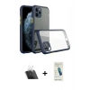 MARSİLYAN™- iPhone 11 Pro Max Kılıf Nova Asil Özel Seri - Şeffaf Pasifik Cam Ekran Koruyucu + Kamera Lens Koruma Cam - SF